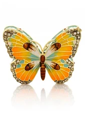 Keren Kopal Hand made Butterfly  Trinket box Decorated with Austrian Crystals