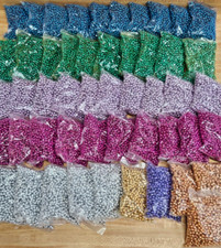 Lot 50,000 pcs Metallic Loose Artificial Plastic Pearls 6mm Round Craft Beads