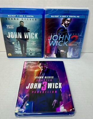 John Wick Chapters 1-3 Blu-ray/DVD ( 2-3 are NEW)