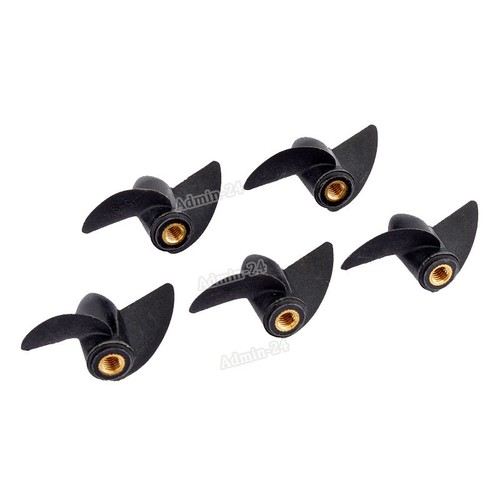 Rc Boat Left M4 Copper Thread Two Blades Prop Nylon Propeller For 4mm Boat Shaft