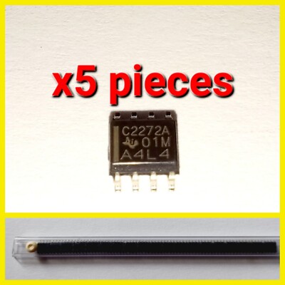 Lot of 5* TI C2272A TLC2272 AMDREP CMOS OP AMP, 2 Circuit Rail to Rail 8-SOIC