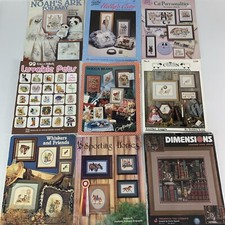 Lot Of 9 Animal Themed Cross Stitch Pattern Booklets Leaflets READ Description