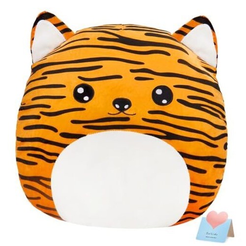 15” Cute Plush Pillow Stuffed Animal Super Soft Sofa Cushion Plush Toy Tiger