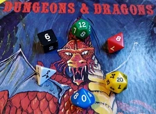 Advanced Dungeons & Dragons Role Playing Polyhedral Dice Set Vintage Original
