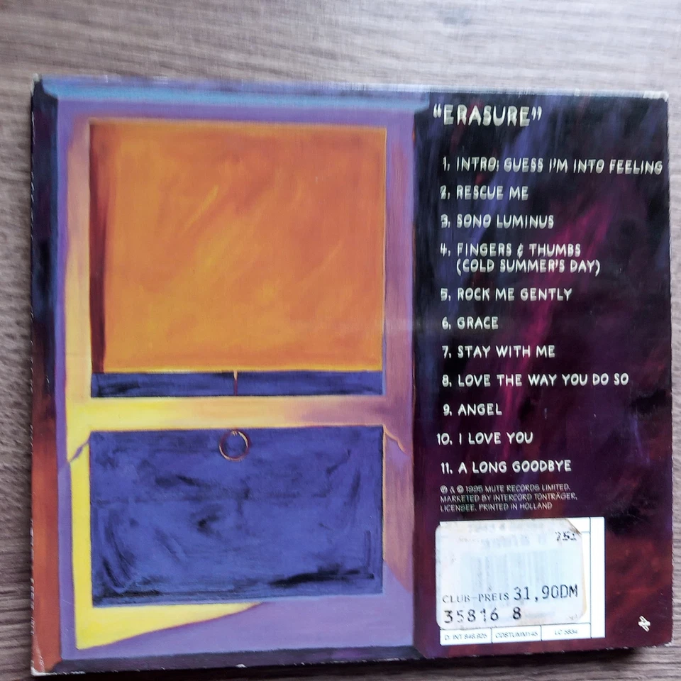 Erasure - Erasure (CD, 1995, Digipak) - Bild 2 von 2