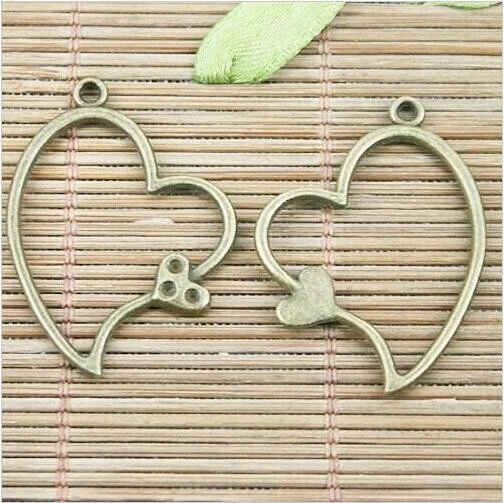 15pcs antiqued bronze heart shaped frame DIY making charms EF1262 - Image 1 of 1
