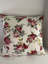 Ralph Lauren Cottage Core Rose Floral Down Filled Accent Pillow Zipper Closure