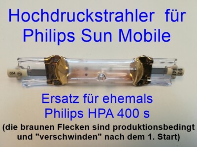 3 Ersatzstrahler NPH 400S für Philips HB 823, HB 824, HB 826, HB 828