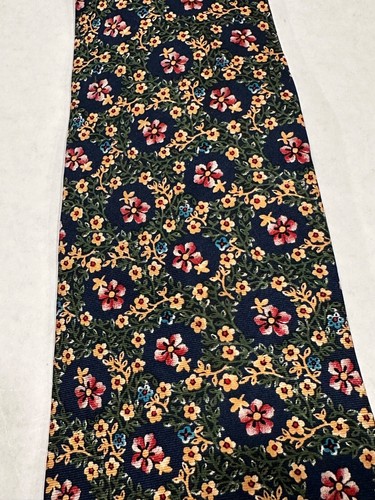 Men's Necktie Multicolor Floral 100% Silk Tie Imported from Italy - Picture 2 of 3