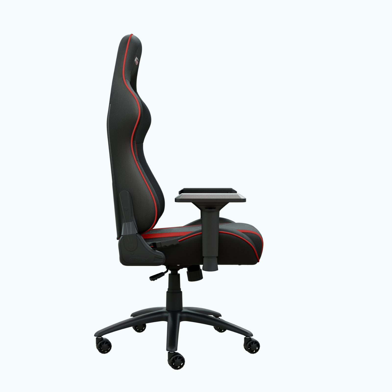 GT OMEGA PRO RACING GAMING OFFICE CHAIR BLACK NEXT RED LEATHER ESPORT