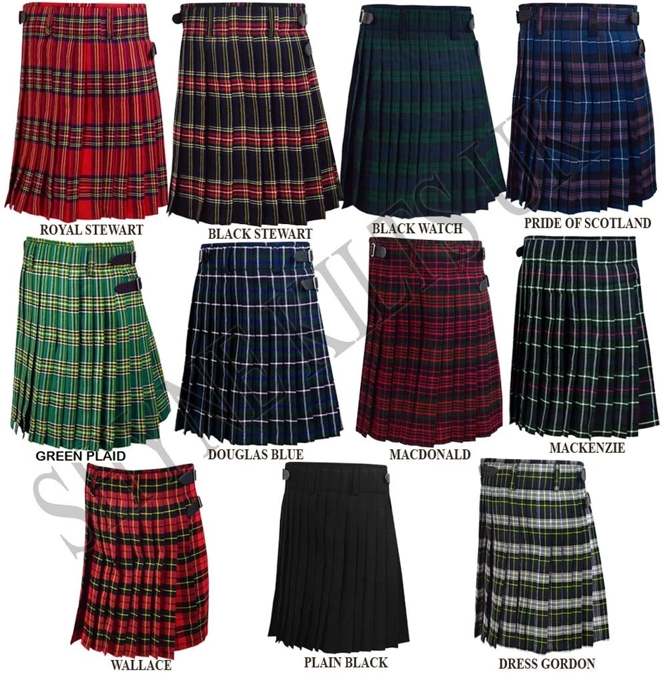 5 Yard Men's Scottish Kilts Tartan Kilt 13oz Highland Casual Kilts Highland Kilt - Image 2 of 2