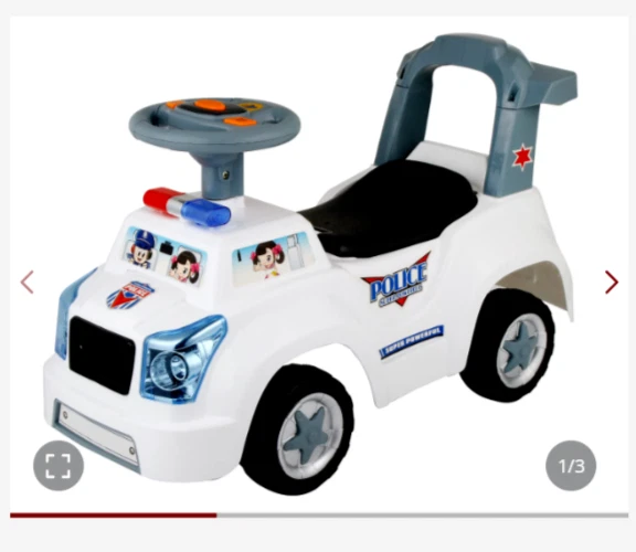 Police Car 3-in-1 Baby Walker Toddler Ride On Buggy Pretend Play To...