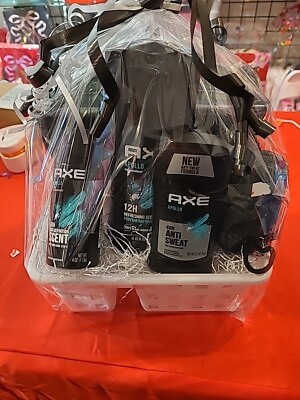 Men's Axe Collection Anti Sweat spray,after Shower Spray,scrubbie, Tolietree Bag