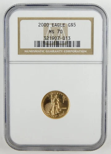 2000 $5 American Gold Eagle 1/10th Oz NGC MS70 Gem Uncirculated  C2297