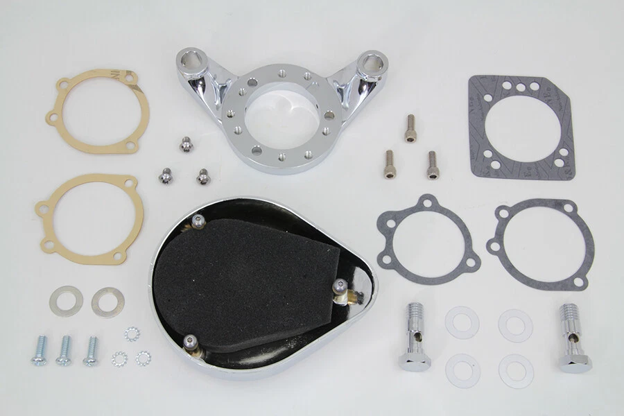 Conjunto de filtro de aire cromado Wyatt Gatling para Harley Davidson Foto 4 de 4