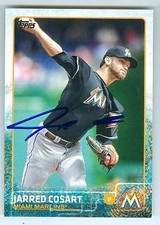 Jarred Cosart autographed baseball card (Miami Marlins) 2015 Topps #430