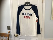 North Pole Men  s New With Tags Pajama Shirt Sz XL -  HOLIDAY CREW  