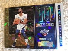 2018 Panini Contenders Playing the Numbers Game Cracked Ice /25 Anthony Davis #9