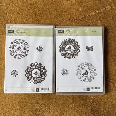 Stampin' Up! DOPPEL Gummistempelset VIER JAHRESZEITEN
