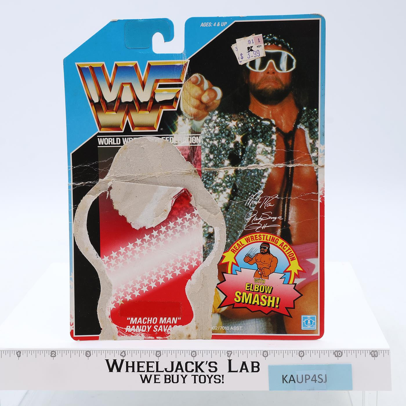 Macho Man Randy Savage W/CARDBACK 100% Complete 1991 WWF Wrestling Figures
