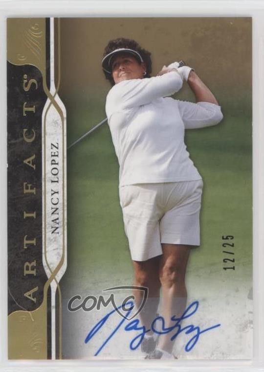 2021 Upper Deck Artifacts Gold Spectrum Auto 12/25 Nancy Lopez #3 Auto 4z8
