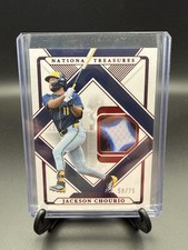 2025 Panini National Treasures #TT-JC Jackson Chourio Treasured Threads Red #/75