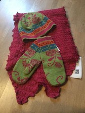 NEU, SALE! Flomax Naturmode, 3tlg Set, Schal, Handschuhe, Mütze