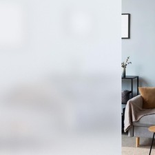 LUTE Window Privacy Film, Frosted Glass Window Film for Bathroom, Static Cling R