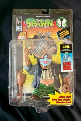 SPAWN CLOWN ULTRA ACTION FIGURE + COMIC BOOK NEW