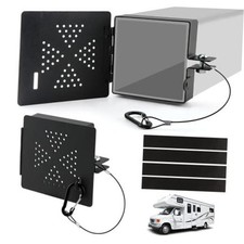 2 Pack Aluminum RV Bumper End Cap- Fits Standard 4-Inch Square Camper Black