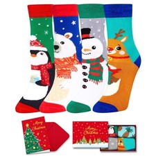 HAPPYPOP Christmas Socks for Teens - Holiday Sock Gift Ideas for Boys Girls 4...