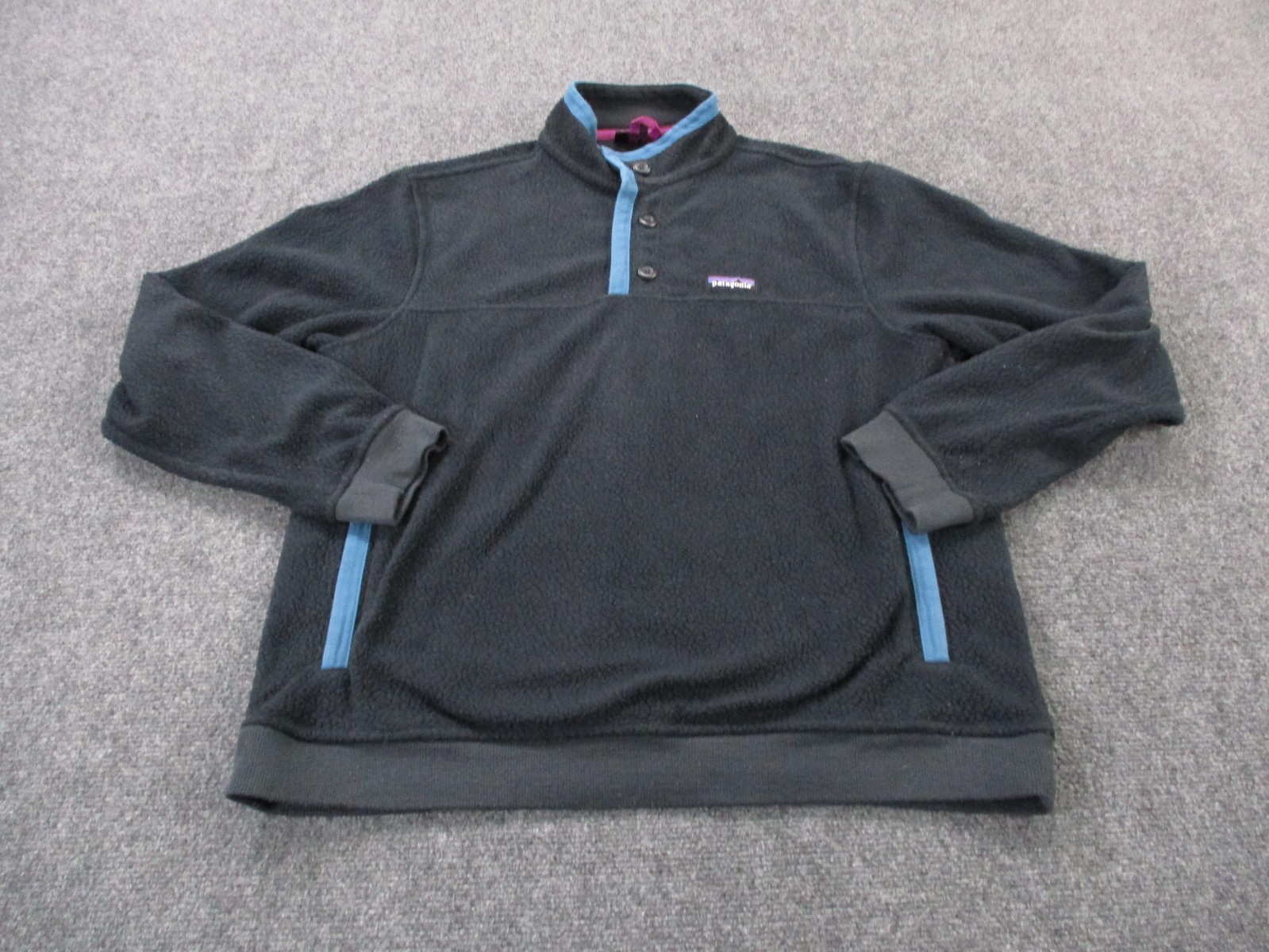 Patagonia Jacket Mens L Black Fleece Sweater Jumper Outdoor Hiking Camping 26140