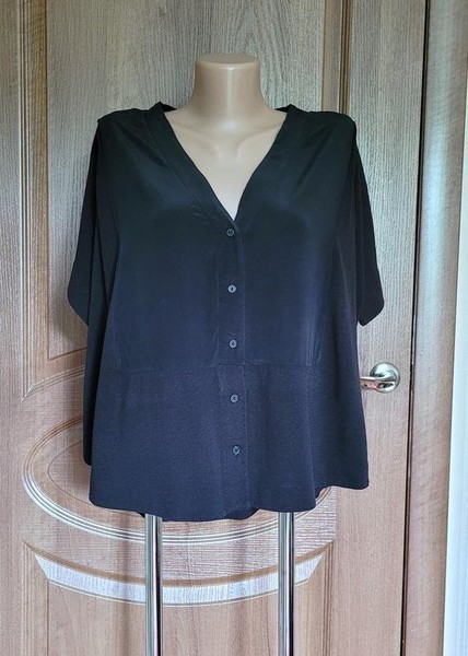 Women COS Shirt Black Viscose 36 / S / 44