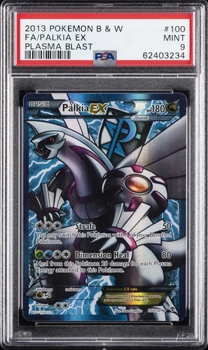 2013 POKEMON BLACK & WHITE PLASMA BLAST #100 FULL ART/PALKIA EX PSA 9