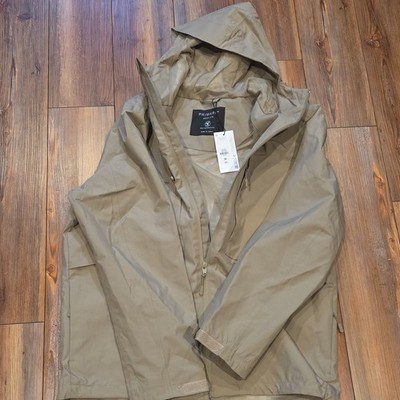 Primark Waterproof Taupe Men's Rain Coat Jacket Size M Zip Closure Solid