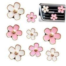 Car Air Freshener Vent Clips for Women 8 Pieces Cute Car Vent 8 pcs white pink