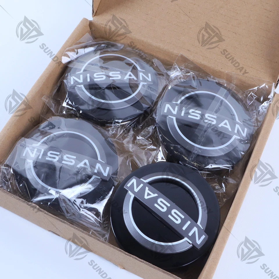 4PC 63mm For P-athfinder 2022-2024 Wheel Center Hub Caps Black 40342-6TA1A Foto 3 de 4