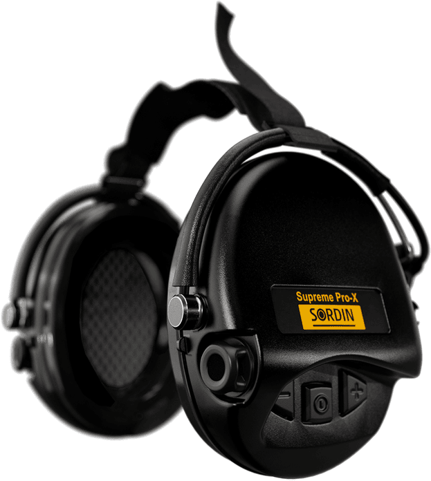 Sordin Supreme PRO-X Neckband Headset with Foam Cushions in Black 500415