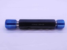 7/8 14 UNF 3B THREAD PLUG GAGE .875 .8750 GO NO GO P.D.'S = .8286 & .8339 CHECK