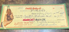 1935 Coca-Cola Bottling Company Check (Scarce) Forest City NC