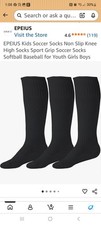 Kids Soccer Socks Non Slip Knee High Socks Sp...