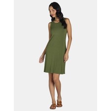 Time and Tru Women's Sleeveless Knit Swing Dress, Sizes L (12-14) Comfy