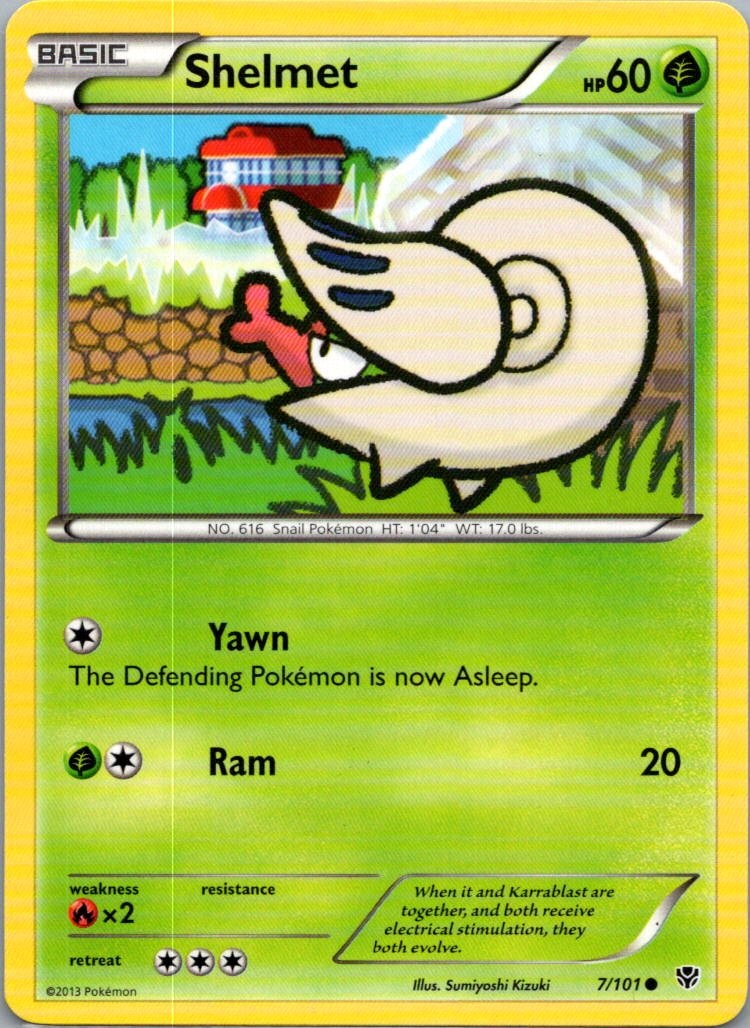 Pokemon TCG Shelmet 7/101 Plasma Blast NM