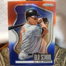 Cal Ripken Jr. 2022 Panini Prizm Old School Red, White, Blue Baltimore Orioles