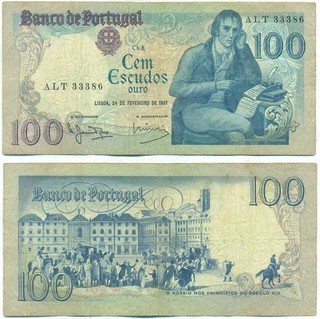 PORTUGAL NOTE 100 ESCUDOS 1981 P 178b