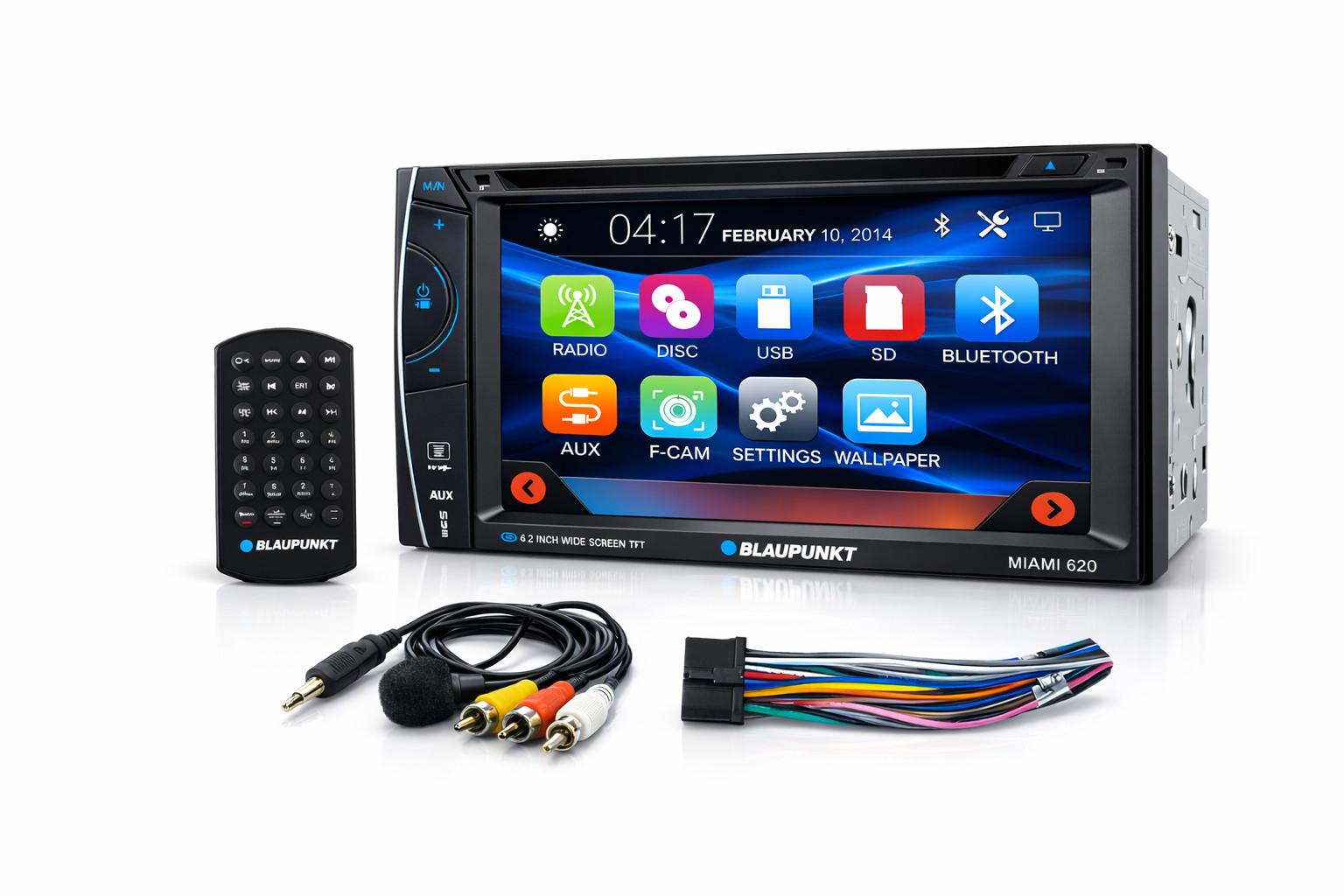 Blaupunkt 6.2" Double DIN Touchscreen Car Stereo Bluetooth U