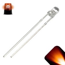 20 x LED 3mm Orange Amber Slow Flashing Blinking Strobe Ultra Bright LEDs 1Hz