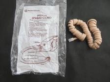 H4DU-60 Beige Modular Telephone Handset Spring Cord Short Western Electric NOS