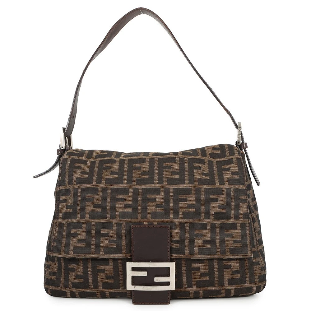 Fendi — FENDI Zucca mamma bucket Canvas Brown 26325