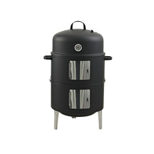 GLÜHZONE RS 400 - 3in1 Smoker Grill – Holzkohlegrill mit Deckel zum Räuchern